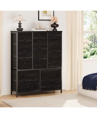 15 Drawers Dresser for Bedroom, Tall Dressers Fabric Storage Dresser Organizer Large Chest of Drawers for Closet, Hallway, Living Room