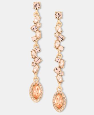 Crystal Vine Linear Drop Earrings 