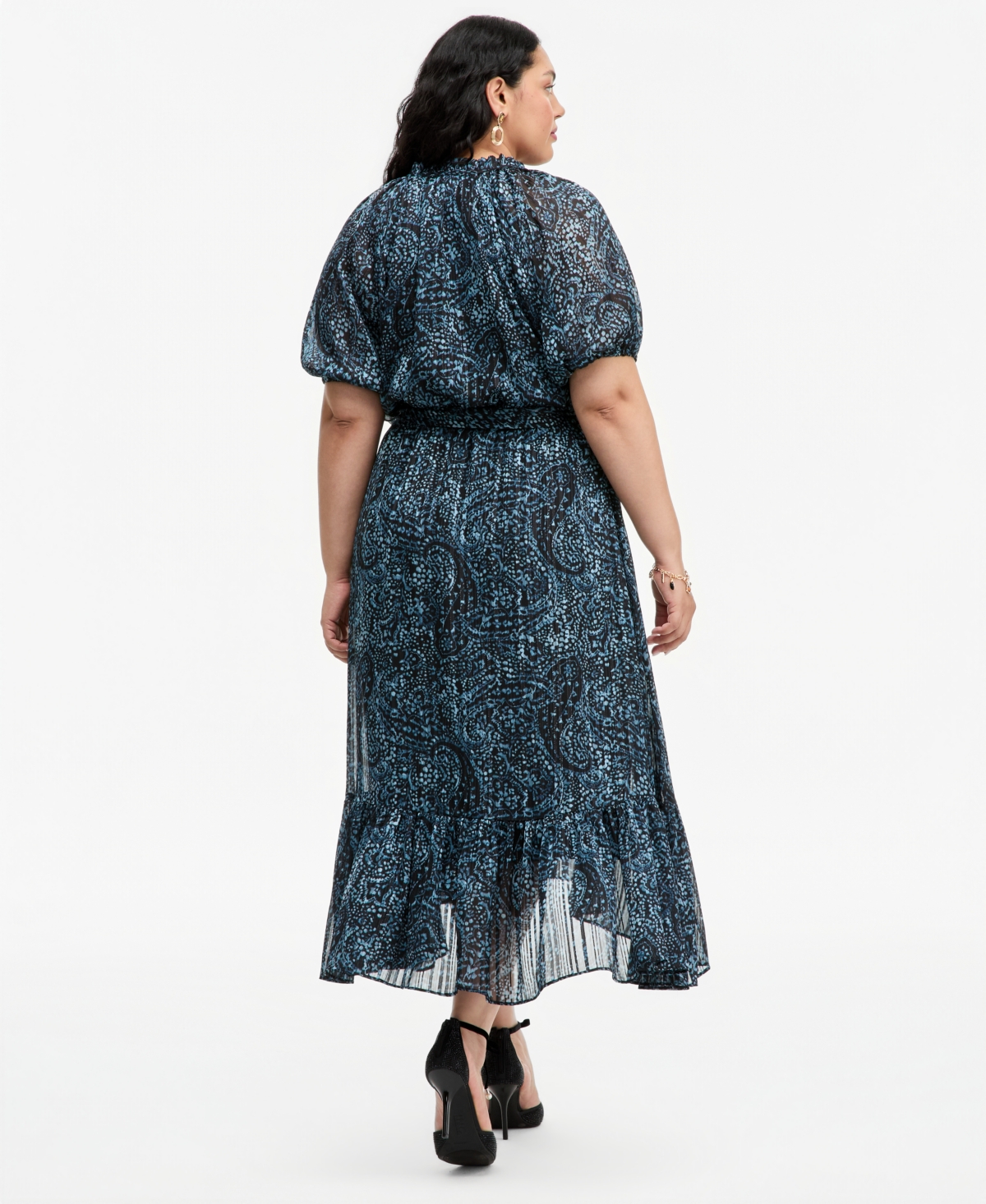 I.n.c. Plus Paisley Metallic High-Low Dress, Macy's Exclusive