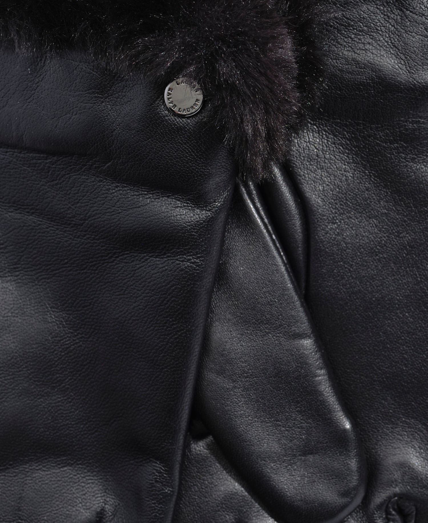 Faux Fur Lined Leather Touch Glove