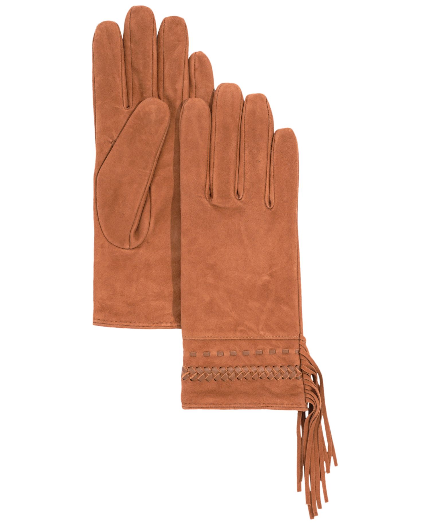 Laced Suede Fringe Gloves