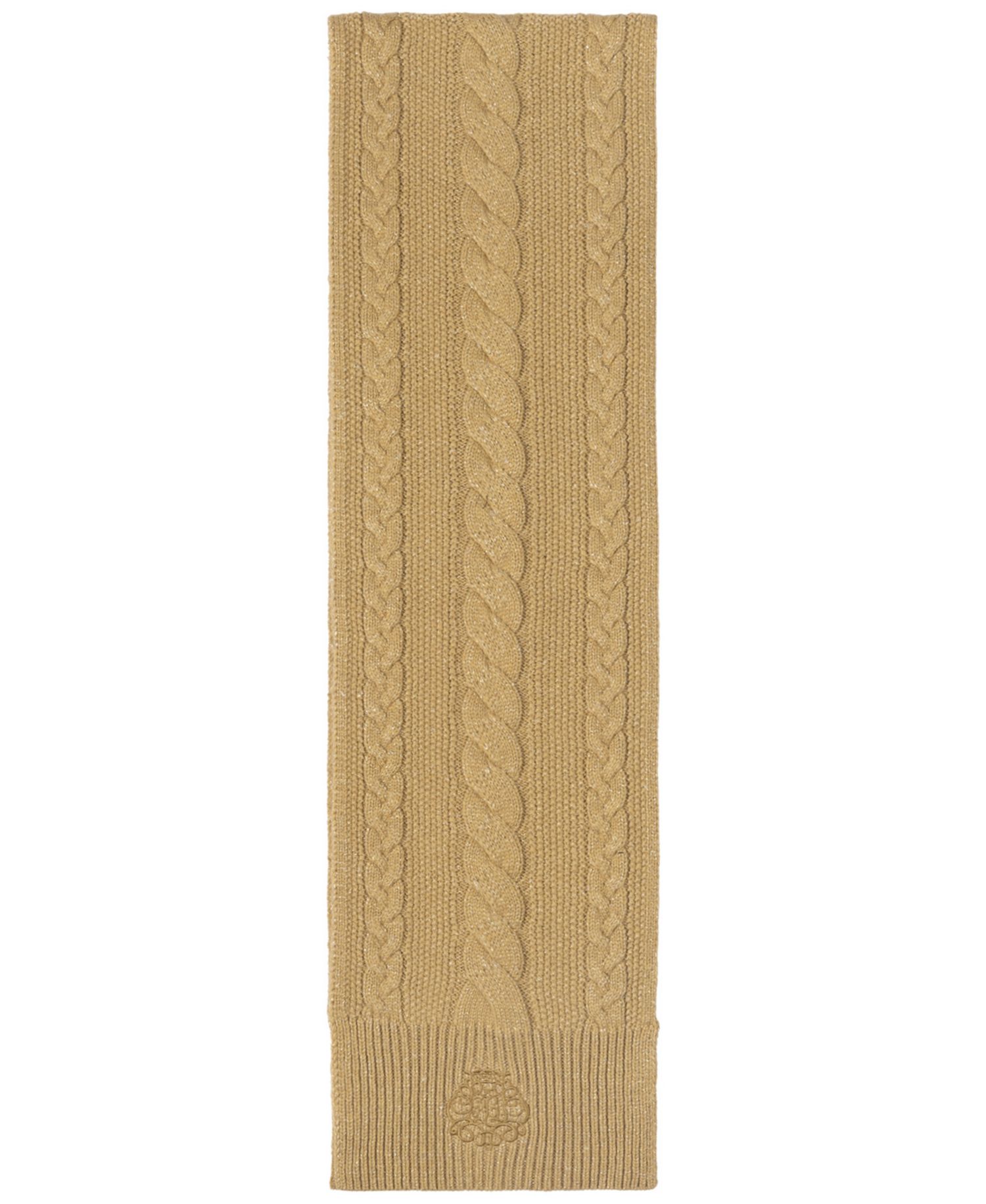 Metallic Direct Embroidery Cable Scarf