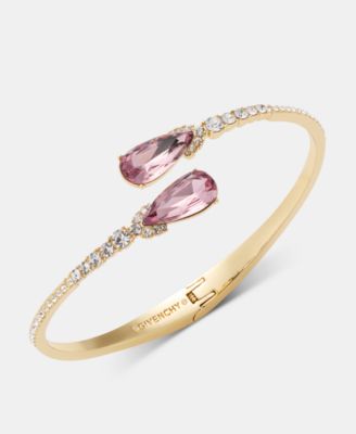 Crystal Pear-Shape Bypass Bangle Bracelet