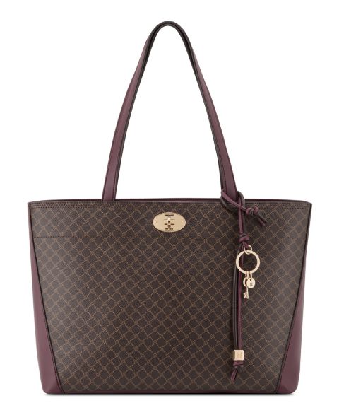 Женская сумка Nine West Khora Laptop Large Tote Handbag, цвет: Тёмный коричневый