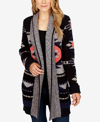 Lucky Brand Open-Front Shawl-Collar Cardigan - Sweaters - Women - Macy's