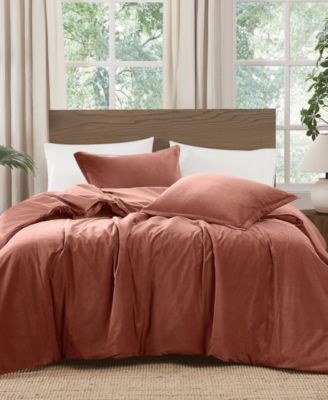Matte Cotton Velvet 3-Piece Comforter Set, King