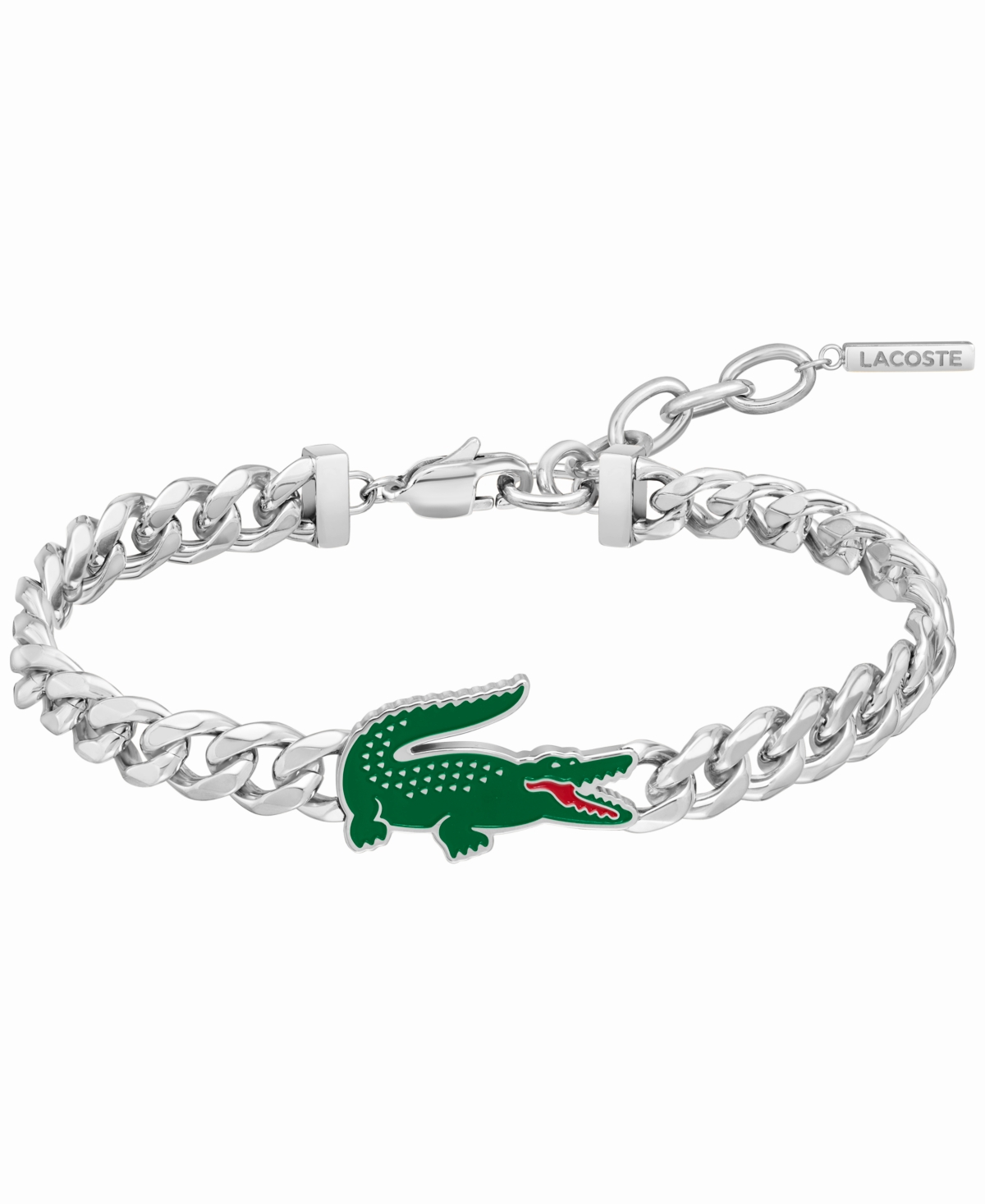 Lacoste Mens Arthor Silver Stainless Steel Bracelet  Silver Stainless Steel