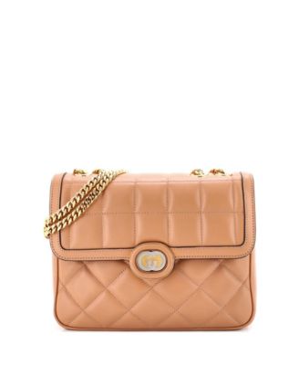 Small Deco Chain Flap Bag Mixed Matelasse Leather