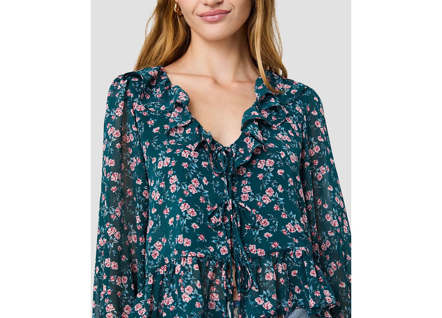 Women's Marina Tie-Front V-Neck Top