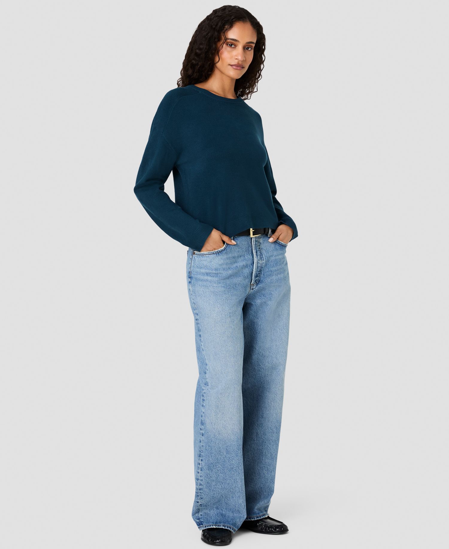Women's Babysoft Oversized Crewneck Long-Sleeve Sweater