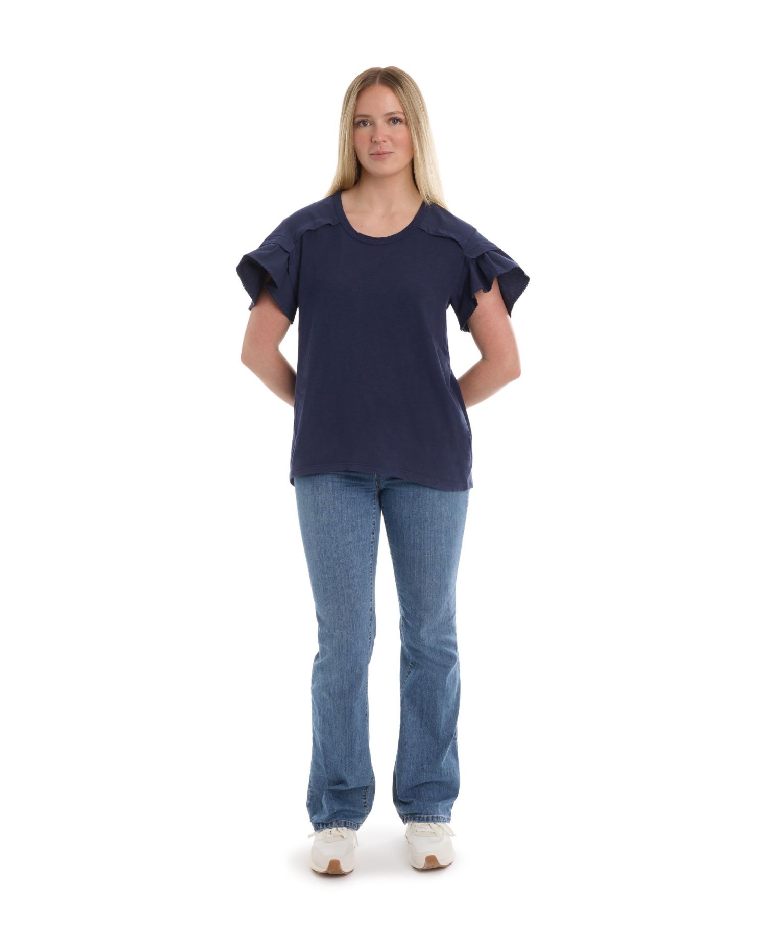 Women's Ruffle Short Sleeve Tee