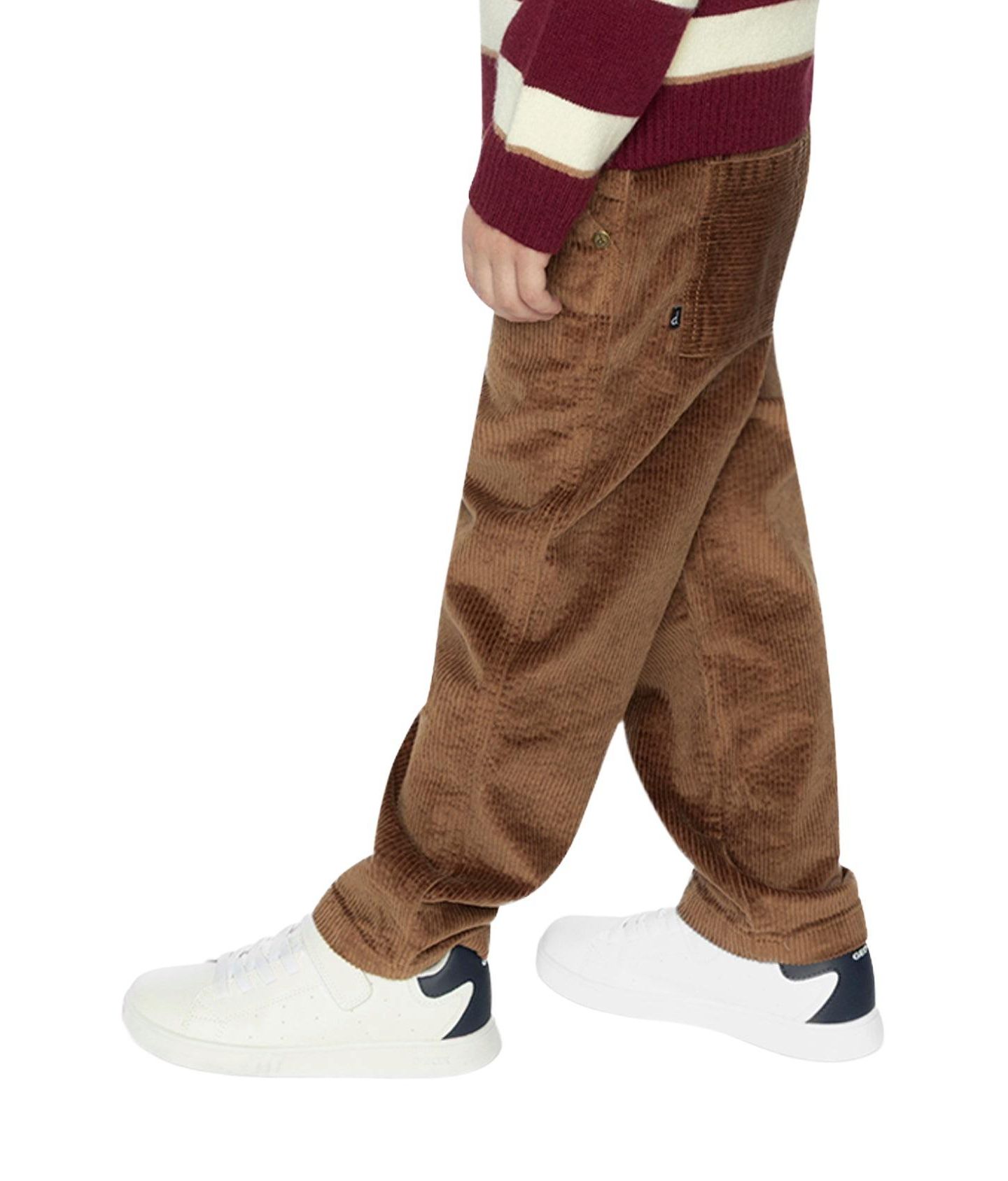 Брюки Deux par Deux Stretch Corduroy with Cargo Pocket для мальчиков-малышей, цвет: Коричневый — фото 4