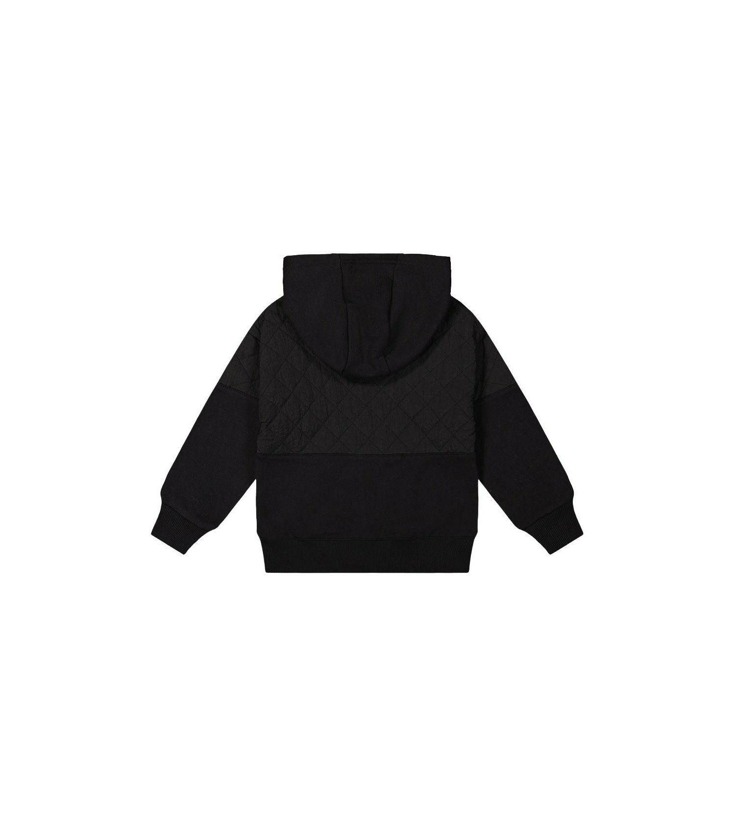 Boy's (6-12) Full Zip Hooded Bi-Material Cardigan