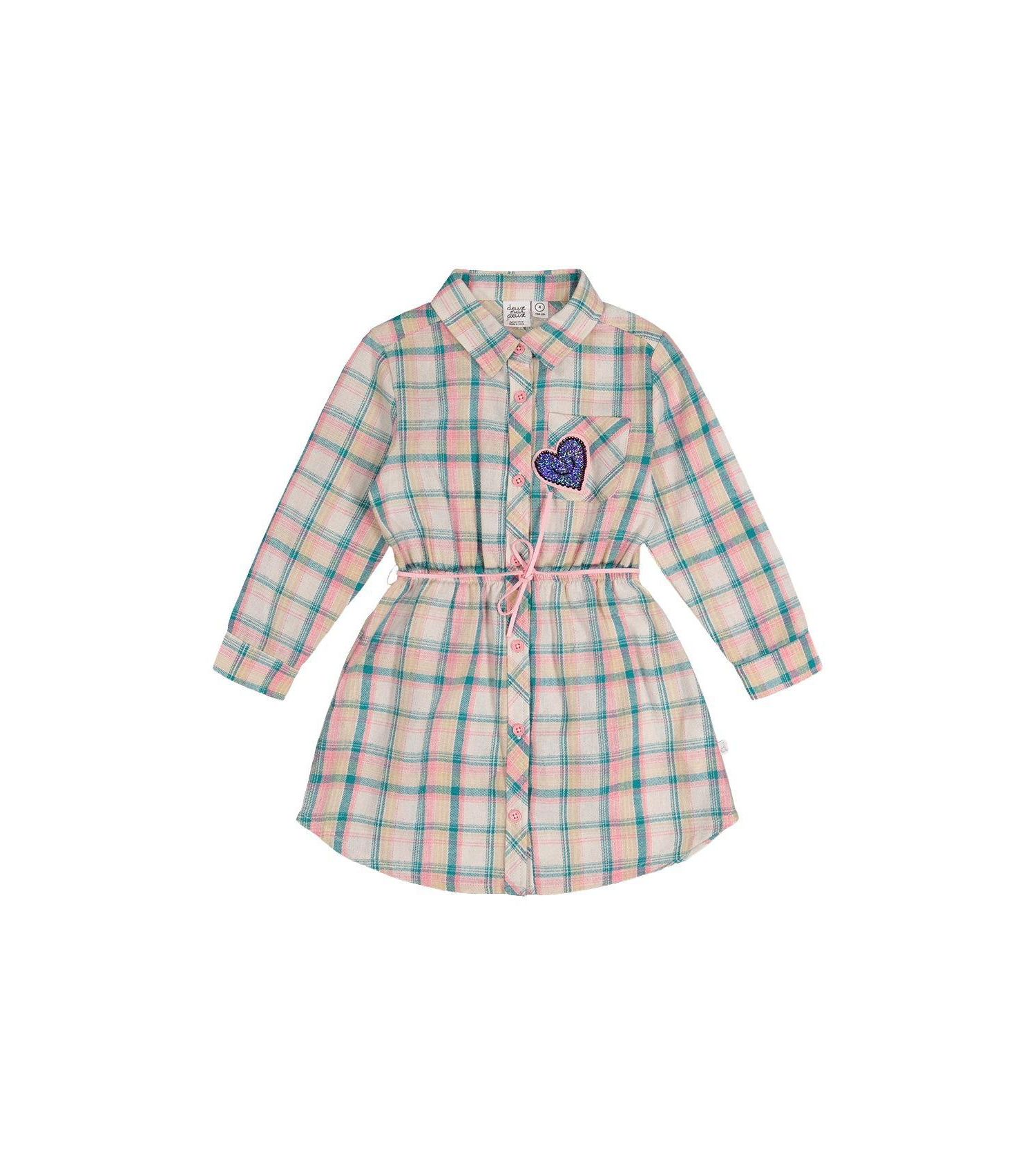 Little and Big Girl 6-14Y Shirt Dress with Belt