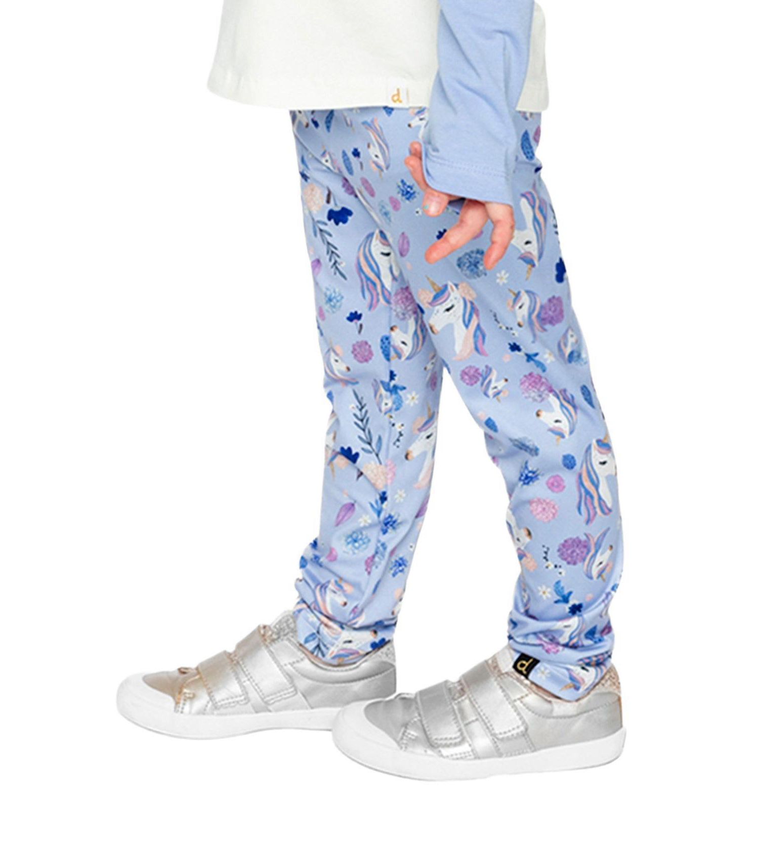 Little and Big Girl (6-12) Printed Leggings Unicorn Print