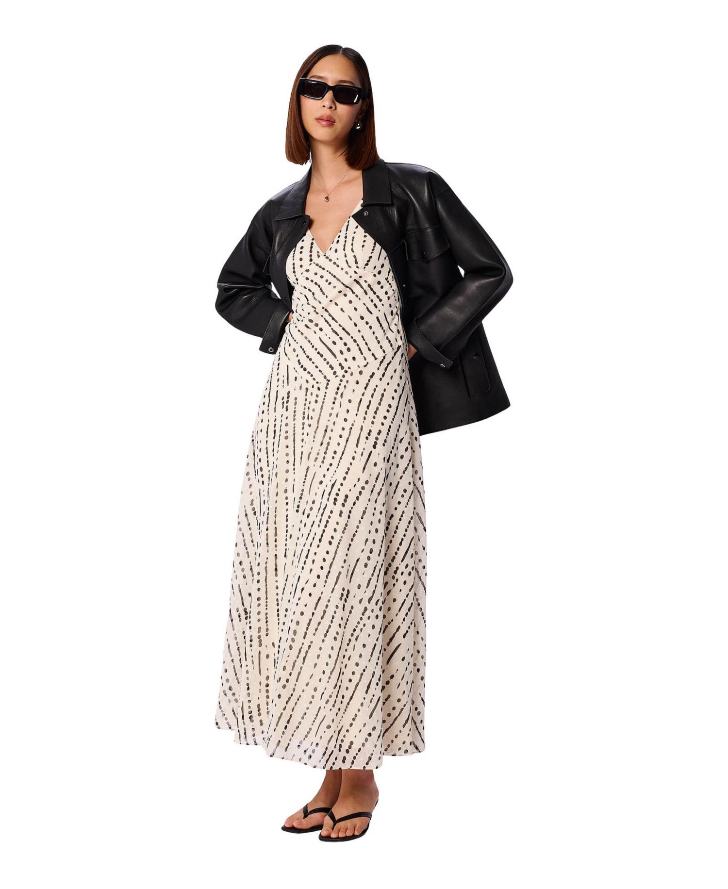 Women's Dashed Spot Dobby Maxi Dress