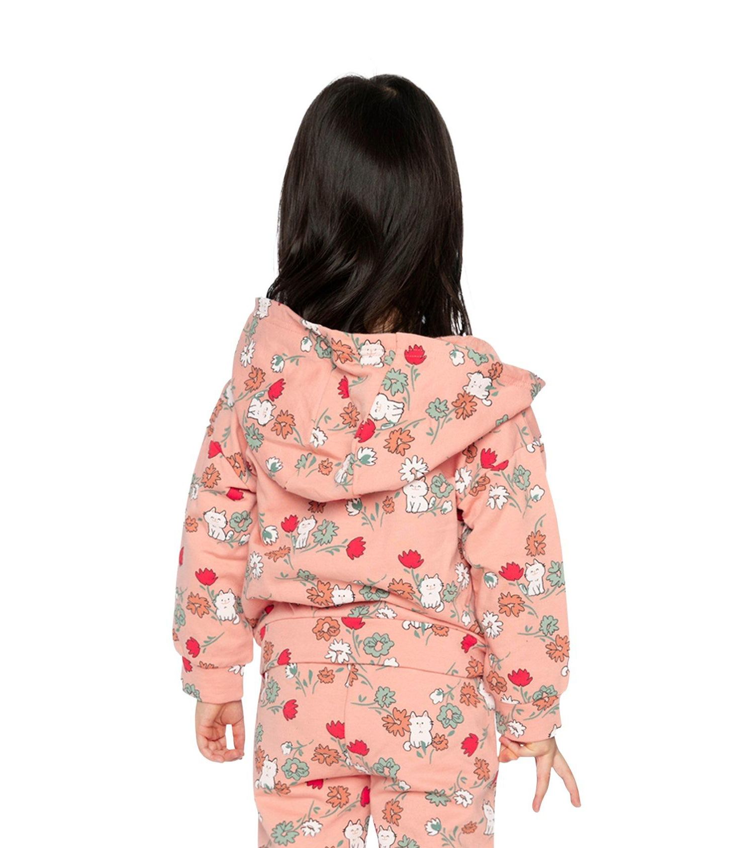 Little and Big Girl (6Y - 8Y) French Terry Hooded Cardigan Sweatshirts
