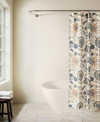 Printed Floral Shower Curtain, 72" x 72"