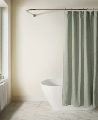 Linen-Look Shower Curtain, 72" x 72"
