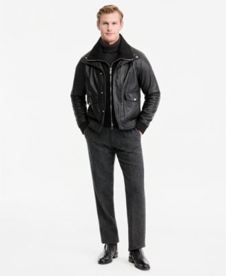 Men's Bomber Jacket with Sweater Bib Insert