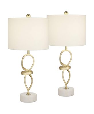 Liza 26 1/2" Tall Luxe Modern Table Lamps Set of 2 Living Room Bedroom Bedside Nightstand Shade House
