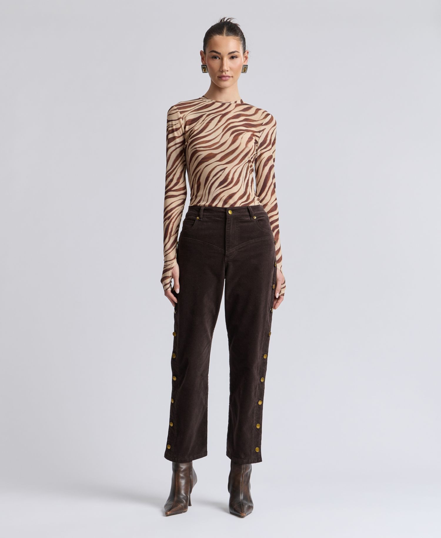 Women's High-Rise Yoke Detail Pants