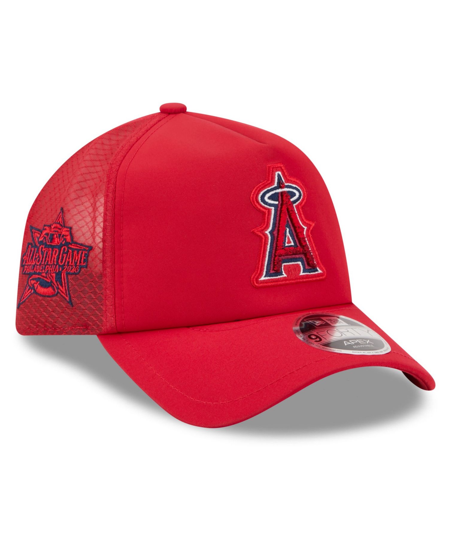Men's Red Los Angeles Angels 2026 MLB All-Star Game Workout 9FORTY Apex Adjustable Hat