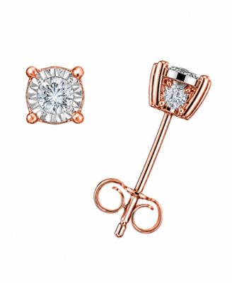Diamond Stud Earrings (3/8 ct. t.w.) in 10k White, Yellow or Rose Gold