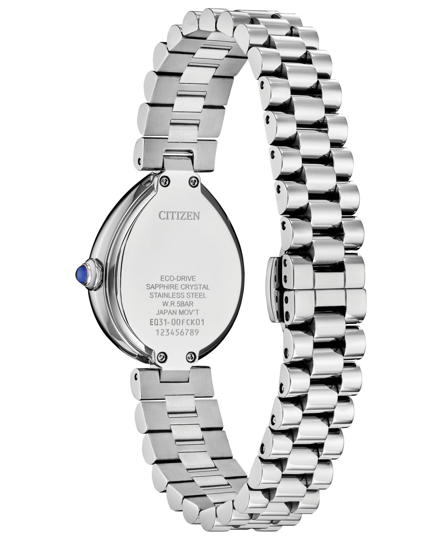 Женские часы Citizen Eco-Drive Classic Rainell Silver-Tone Stainless Steel Bracelet Watch, 26mm — фото 4