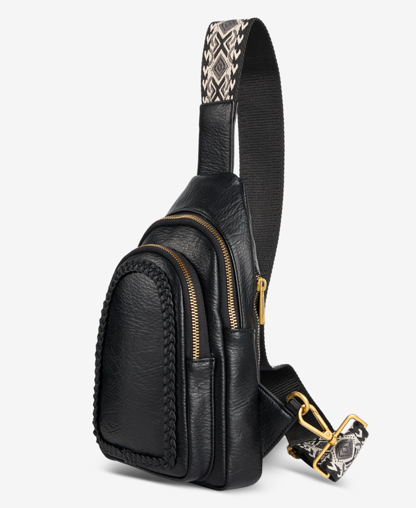 Женская сумка Style & Co Braided-Edge Sling, цвет: Чёрный — фото 2