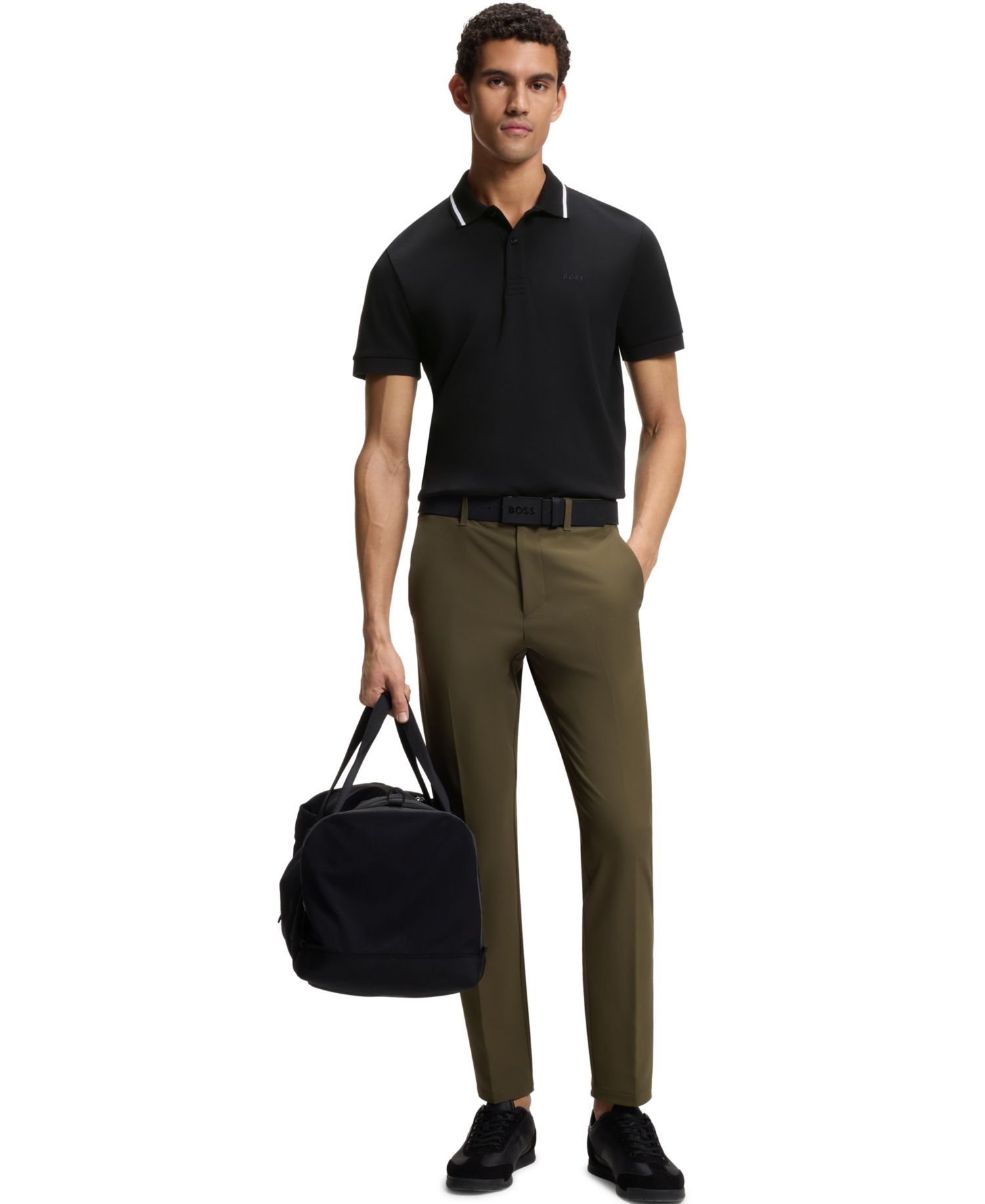 Men's Interlock Cotton Paddy Slim-Fit Polo Shirt