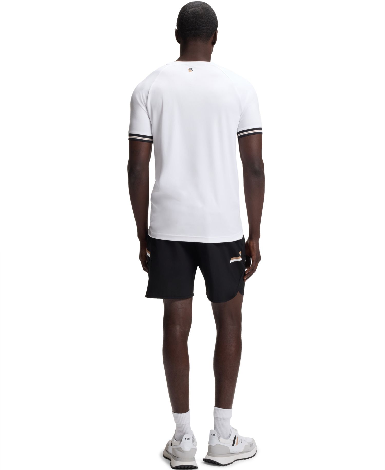 Men's Active Tennis-Ball Embossing Slim-Fit T-Shirt