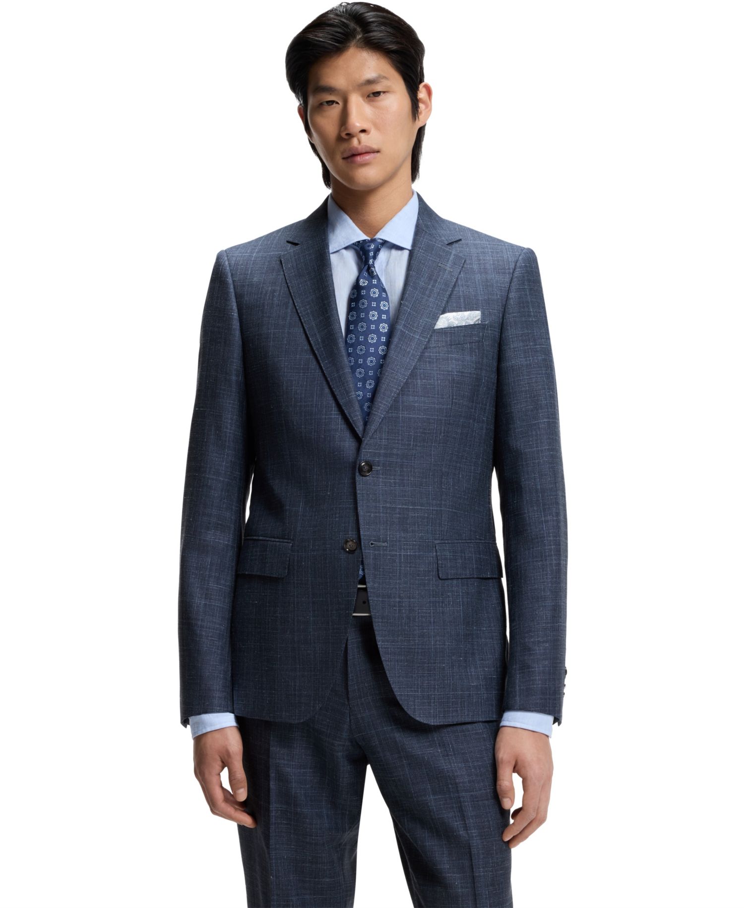Men's Wool Blend Two-Piece Slim-Fit Suit