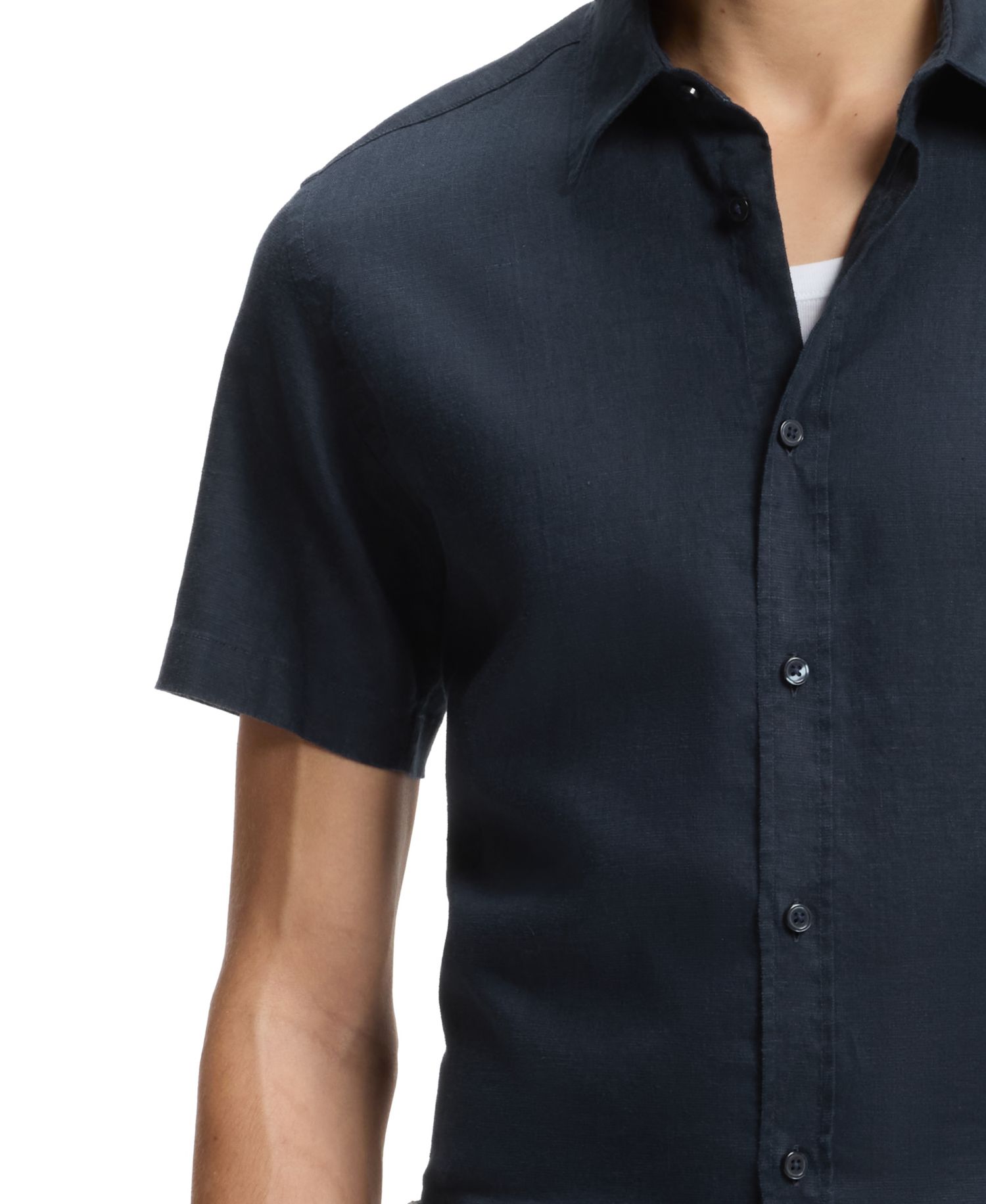 BOSS by Men's Stretch Linen Slim-Fit Shirt