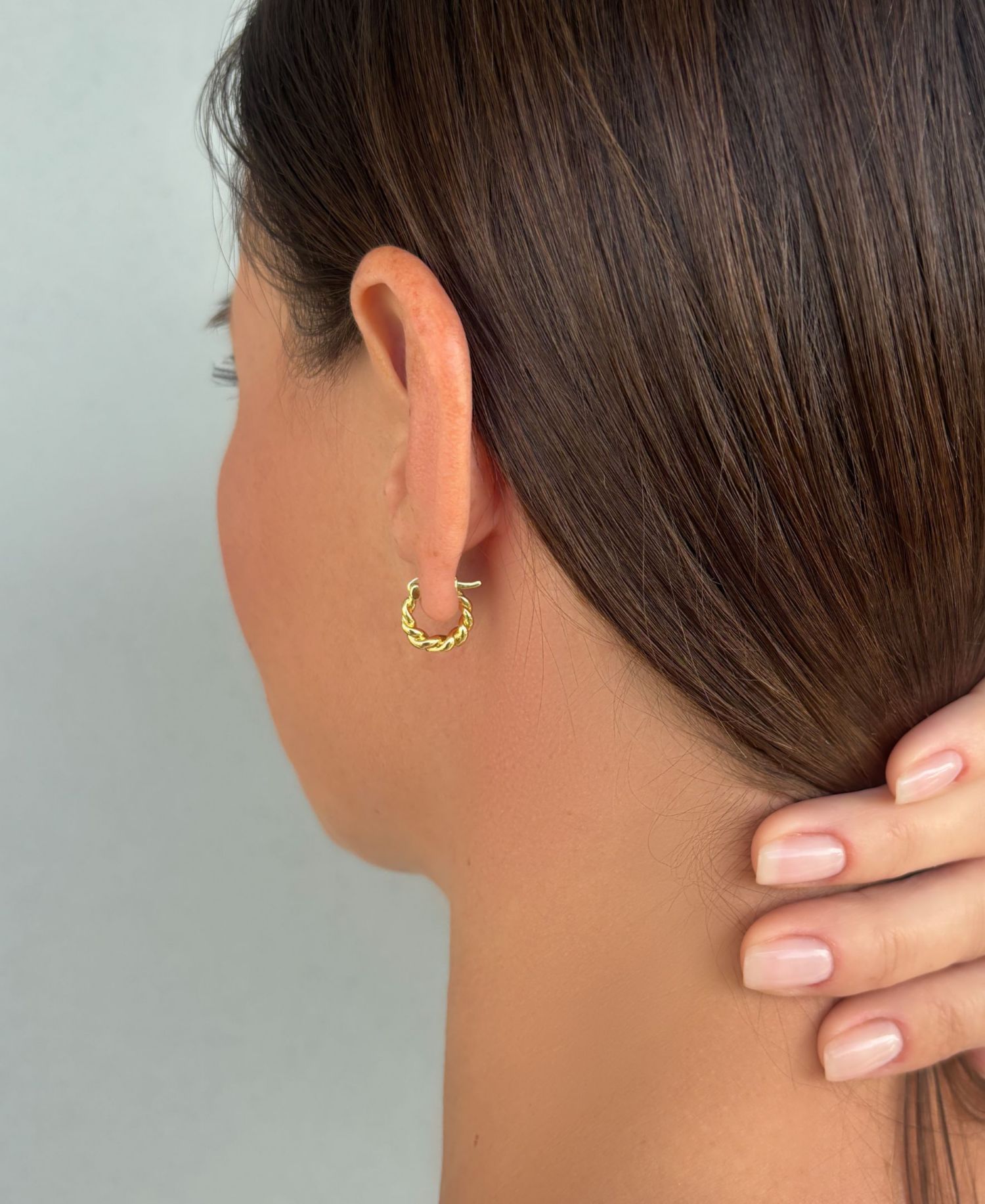 Gold Set of 2 Purse Hoop Earrings