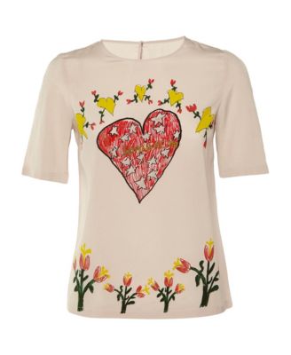 Women's San Valentino Printed Silk Top
