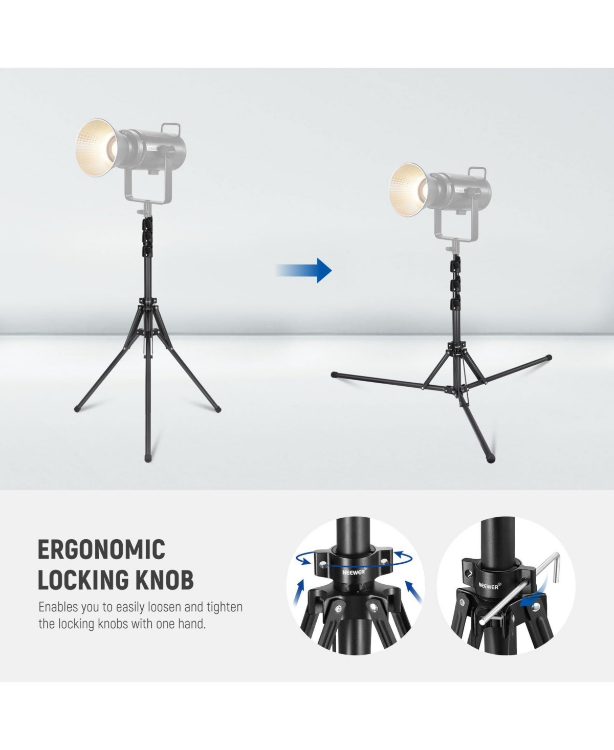 Neewer ST178B Ring Light with 178cm