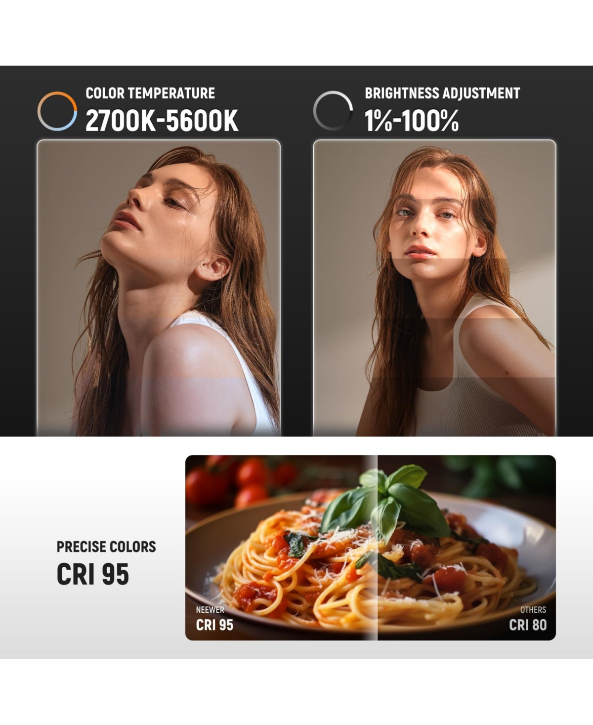 Neewer GC10B Camera and Photo Accessory with 60cm, 10W, 2700K-5600K