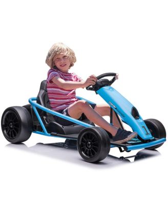 Electric Drift Go Kart, 45.7"L x 23.1"W x 11.4"H with Dual Batteries, Ages 3+
