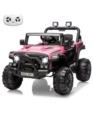 12V Electric Ride-On Car, Parent Remote Control, Spring Suspension, Music, LED Lights, Horn, 3 Speeds up to 4.1MPH