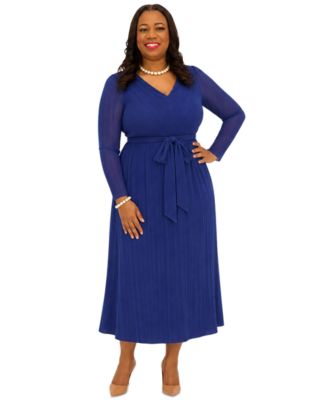 Women's V-Neck Long-Sleeve Dress