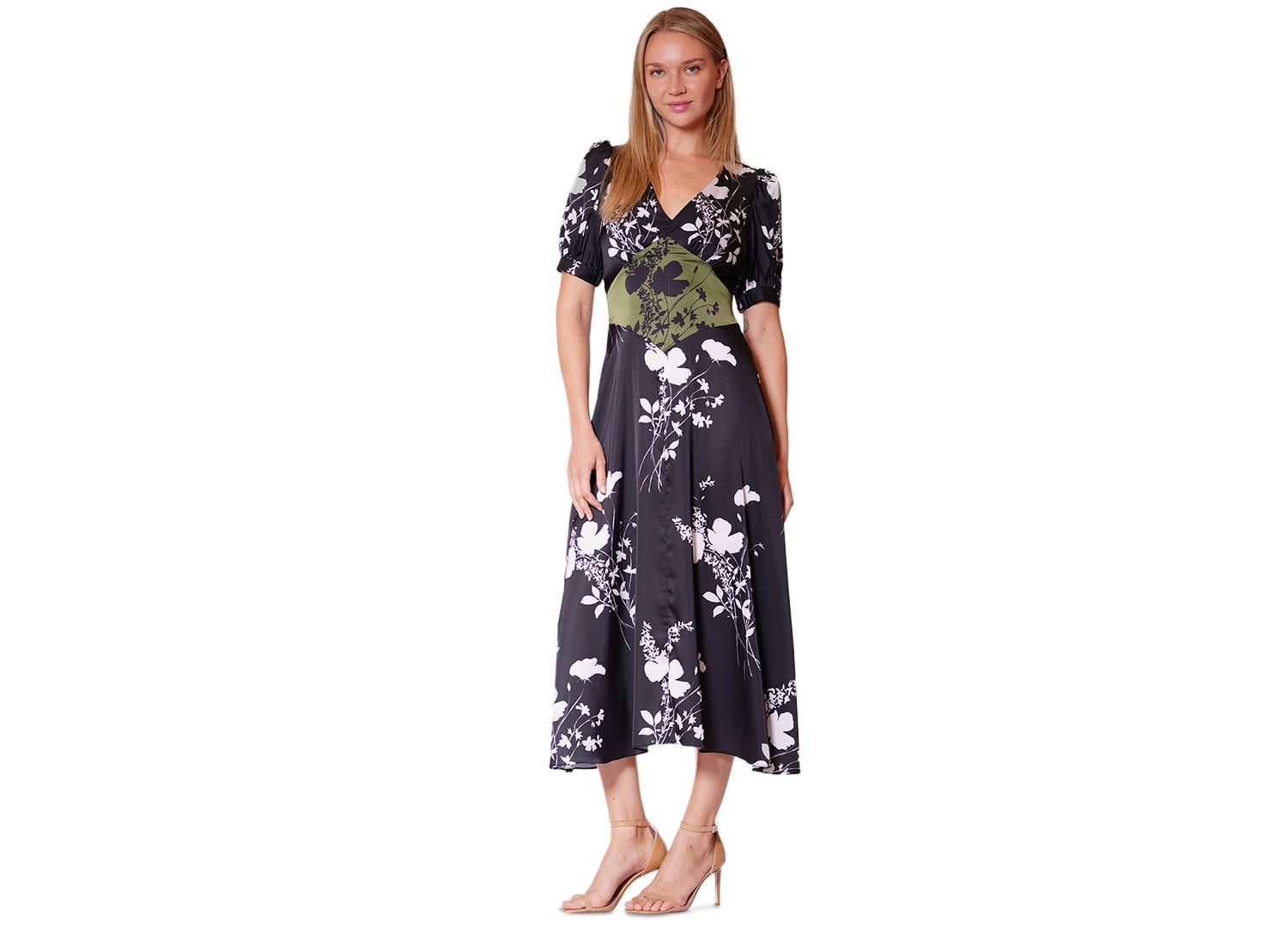 Women's Short-Sleeve Midi Dress
