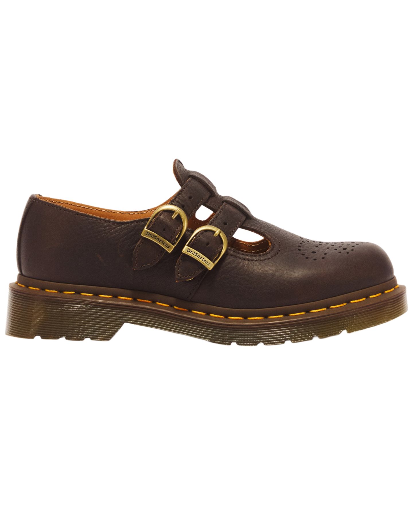 Женские кожаные туфли Мэри Джейн Dr. Martens 8065 Ambassador с круглым носком, цвет: Тёмный коричневый — фото 2