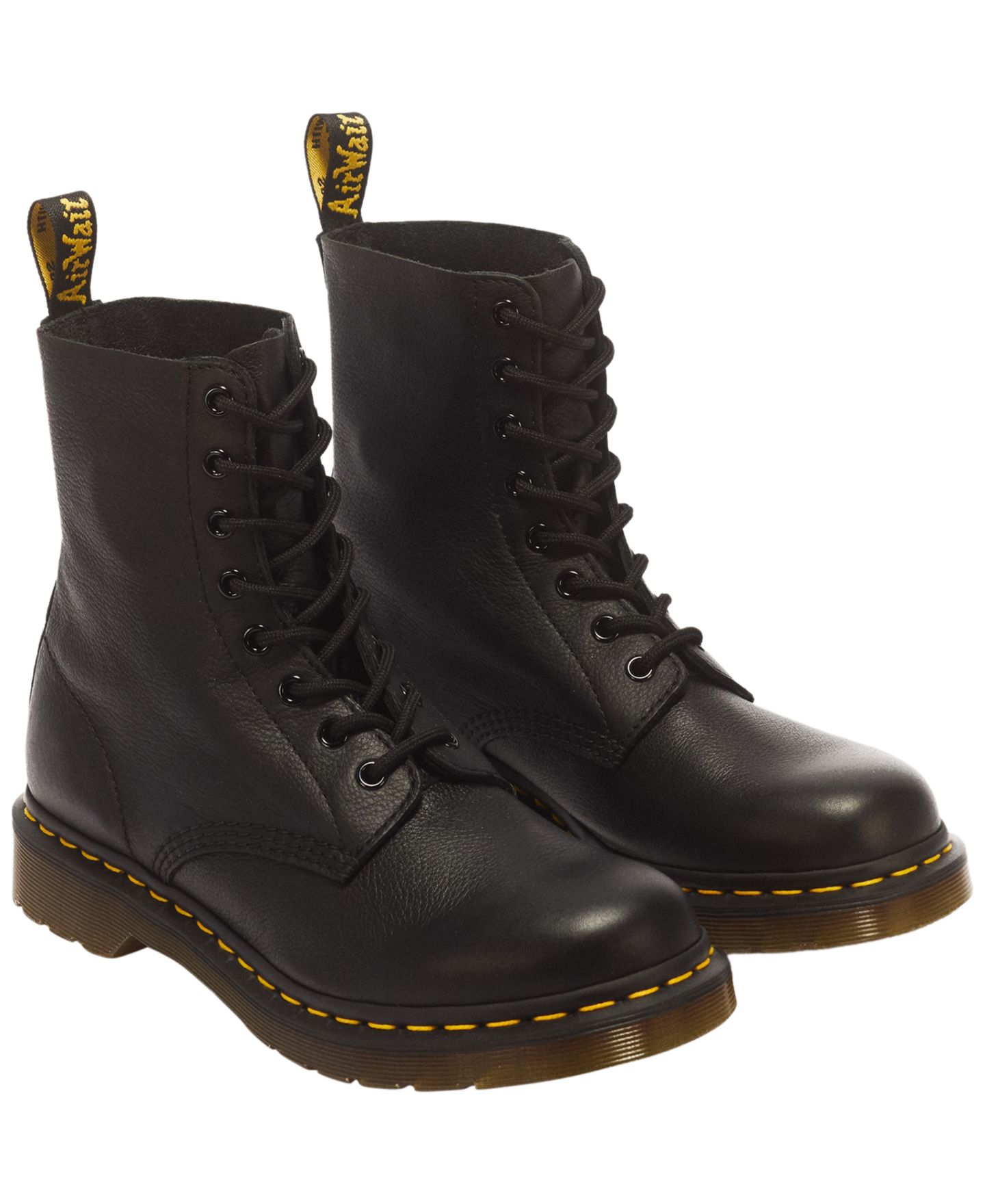 Женские ботинки Dr. Martens 1460 Pascal Virginia Leather 8 Eye Lace-Up Booties, цвет: Чёрный — фото 5