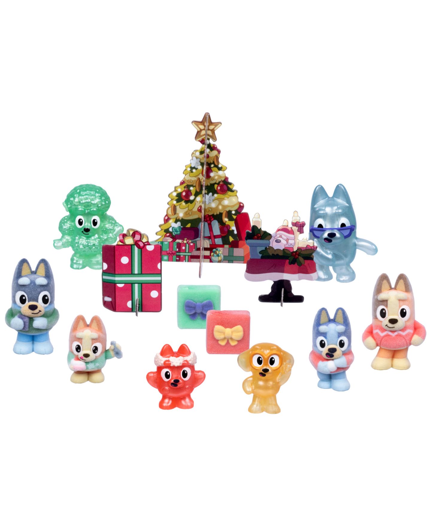 Детские фигурки Bluey Blind Box 24-Piece Holiday-Themed Advent Calendar, Ages 3+ — фото 2