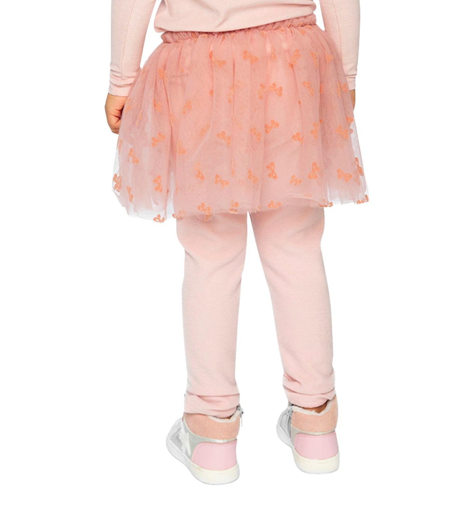 Baby Girls 12M-24M Leggings with Integrated Tulle Skirt Pale Dusty