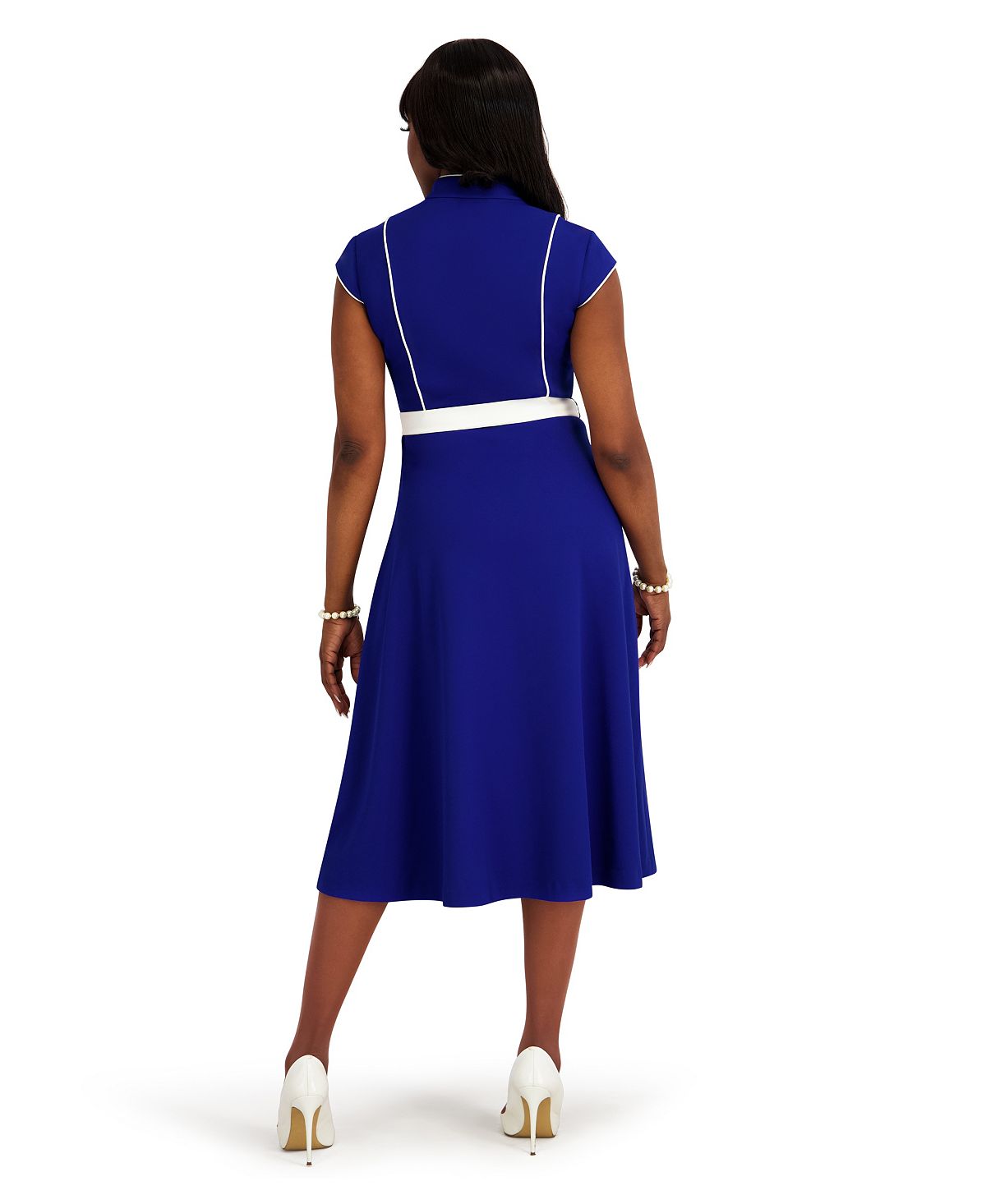 Kasper Women's Seam Bodice V-Neck Dress view 3 — MAYCSS fashion products