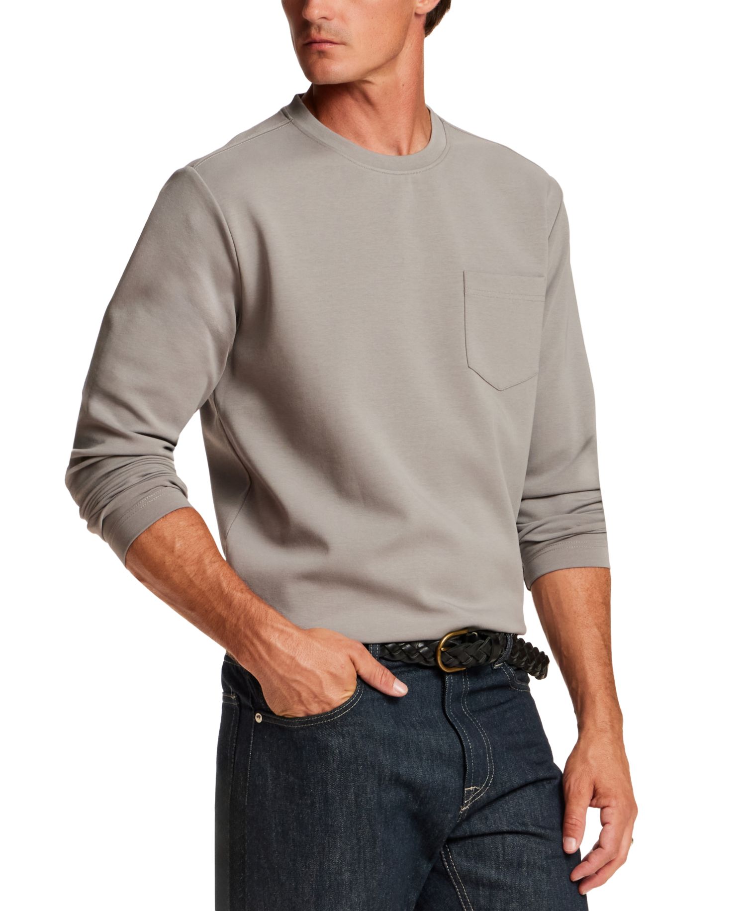 Men's Pocket Crewneck Scuba Knit T-Shirt