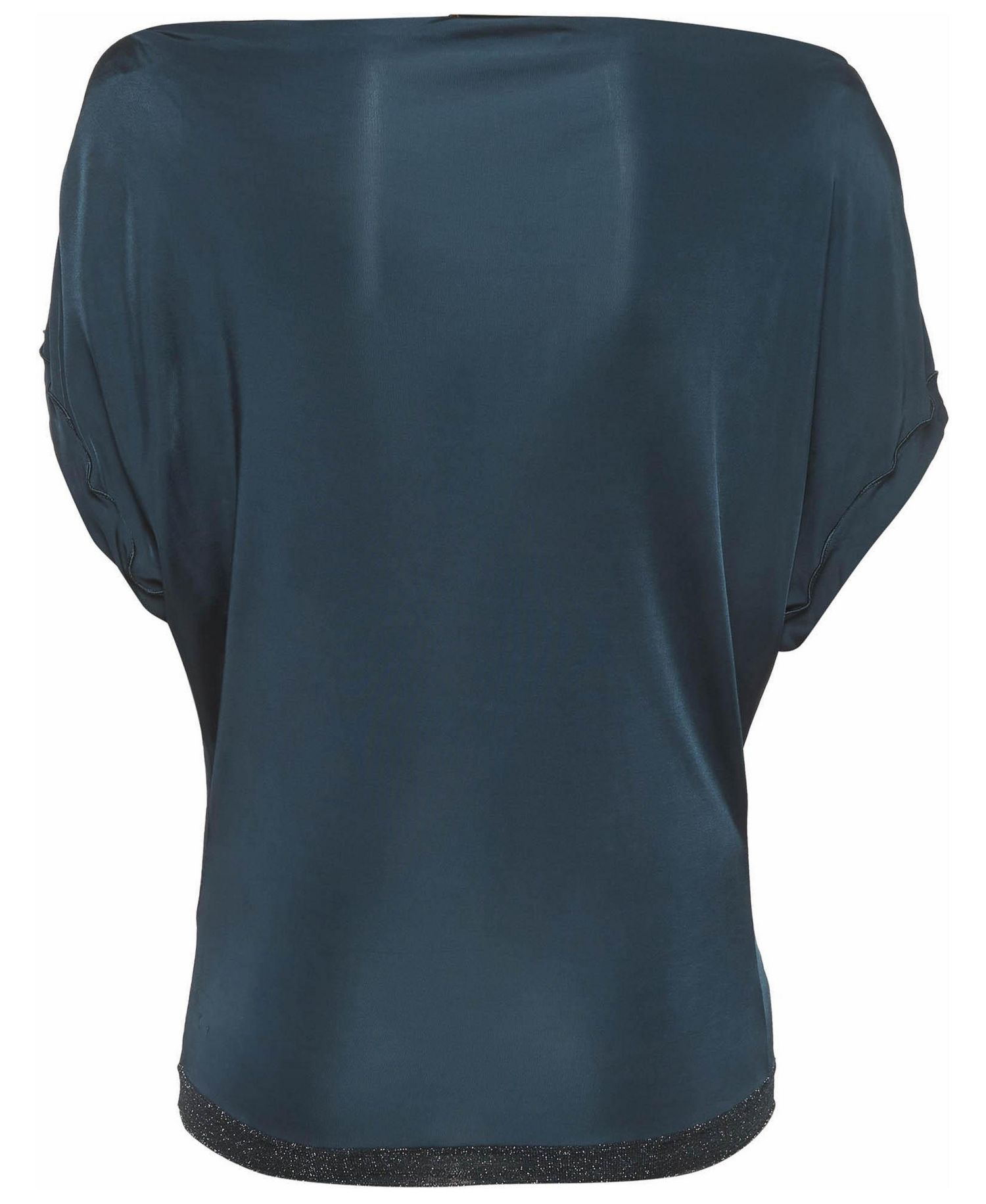 Women's Jersey Boat Neck Top with Glitter Hem