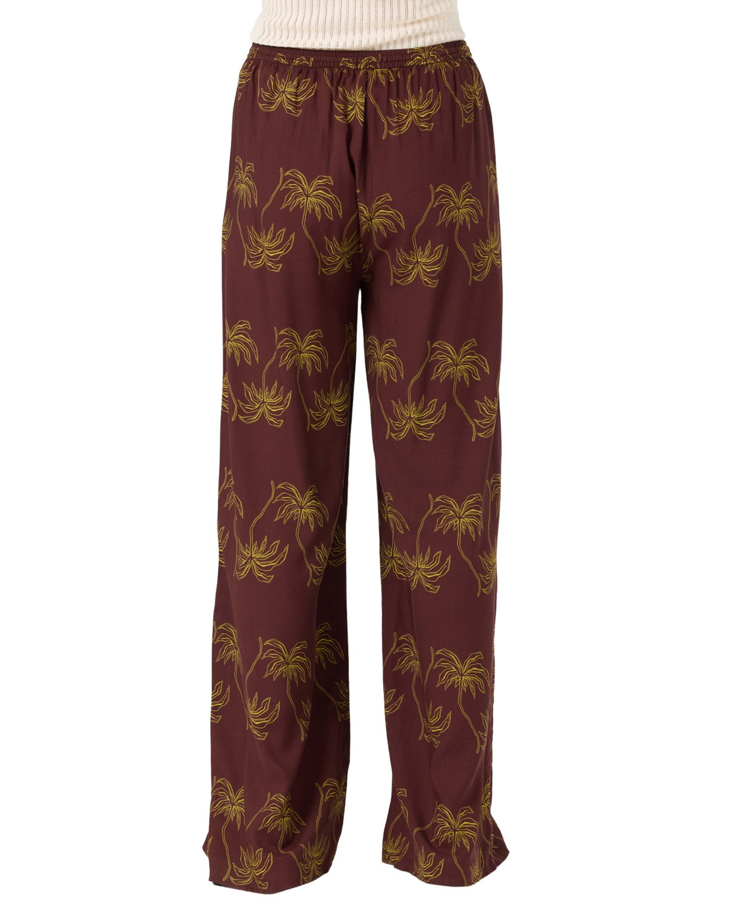 Women's Rosalie Palm Stripe Pull-On Pants
